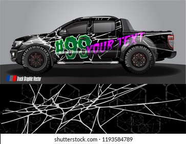 truck wrap design vector. abstract background for vehicle vinyl branding