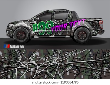 truck wrap design vector. abstract background for vehicle vinyl branding