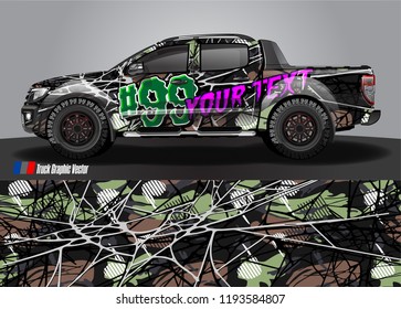 truck wrap design vector. abstract background for vehicle vinyl branding