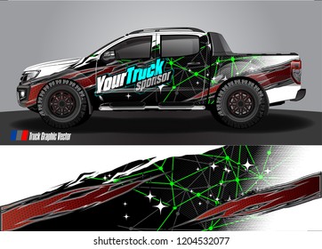 truck wrap design vector. abstract background for vehicle vinyl branding
