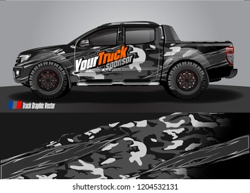 truck wrap design vector. abstract background for vehicle vinyl branding