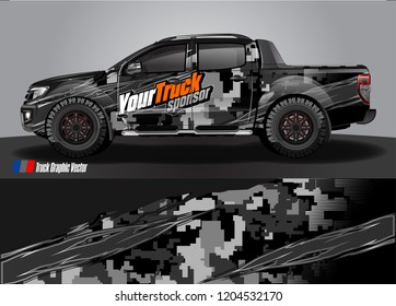 truck wrap design vector. abstract background for vehicle vinyl branding