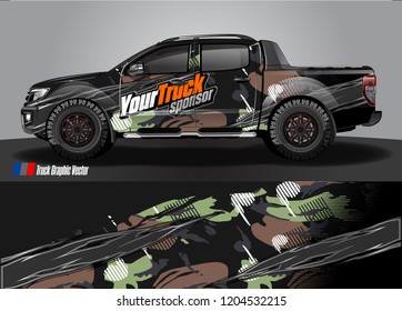 truck wrap design vector. abstract background for vehicle vinyl branding