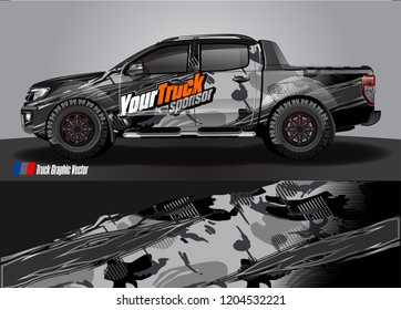 truck wrap design vector. abstract background for vehicle vinyl branding