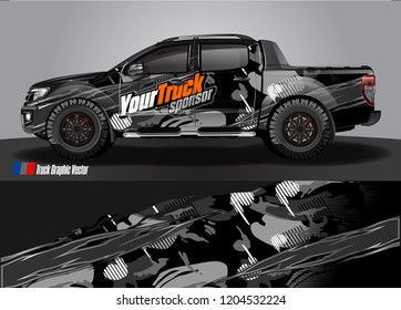 truck wrap design vector. abstract background for vehicle vinyl branding