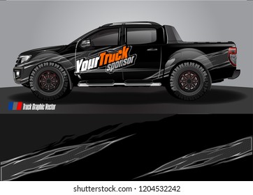 truck wrap design vector. abstract background for vehicle vinyl branding