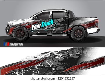 truck wrap design vector. abstract background for vehicle vinyl branding