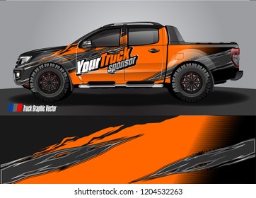 truck wrap design vector. abstract background for vehicle vinyl branding
