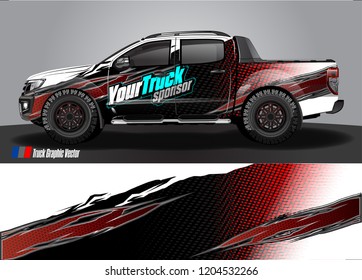 truck wrap design vector. abstract background for vehicle vinyl branding