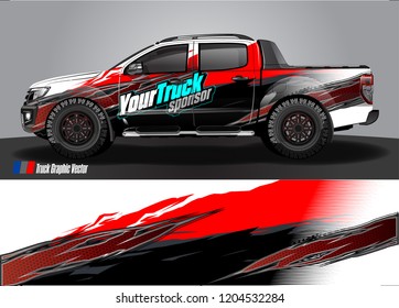 truck wrap design vector. abstract background for vehicle vinyl branding