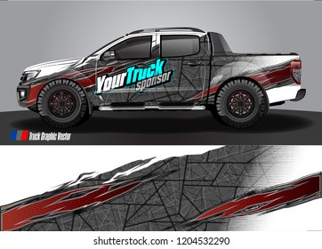 truck wrap design vector. abstract background for vehicle vinyl branding