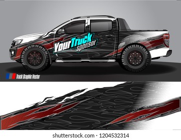 truck wrap design vector. abstract background for vehicle vinyl branding