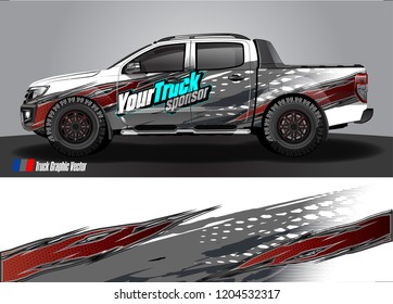 truck wrap design vector. abstract background for vehicle vinyl branding