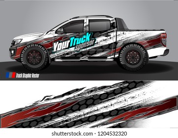 truck wrap design vector. abstract background for vehicle vinyl branding