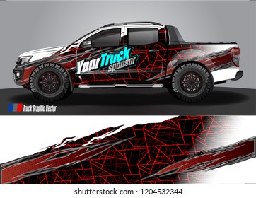 truck wrap design vector. abstract background for vehicle vinyl branding