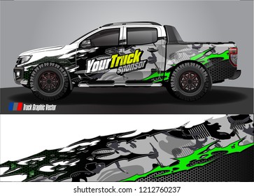 truck wrap design vector. abstract background for vehicle vinyl branding