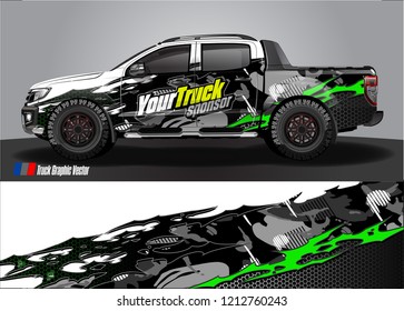 truck wrap design vector. abstract background for vehicle vinyl branding