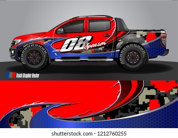 truck wrap design vector. abstract background for vehicle vinyl branding