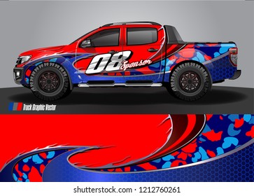 truck wrap design vector. abstract background for vehicle vinyl branding
