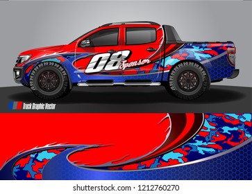 truck wrap design vector. abstract background for vehicle vinyl branding