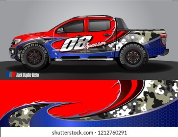 truck wrap design vector. abstract background for vehicle vinyl branding