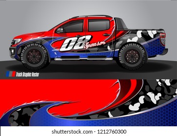 truck wrap design vector. abstract background for vehicle vinyl branding