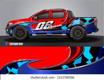 truck wrap design vector. abstract background for vehicle vinyl branding