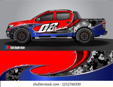 truck wrap design vector. abstract background for vehicle vinyl branding