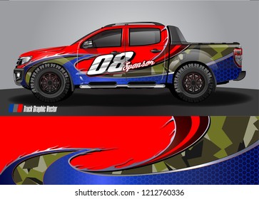 truck wrap design vector. abstract background for vehicle vinyl branding