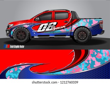 truck wrap design vector. abstract background for vehicle vinyl branding