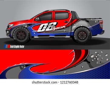 truck wrap design vector. abstract background for vehicle vinyl branding