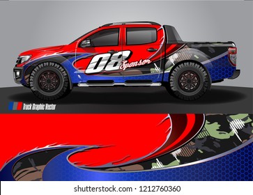 truck wrap design vector. abstract background for vehicle vinyl branding