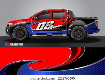 truck wrap design vector. abstract background for vehicle vinyl branding