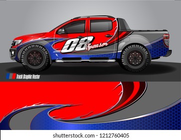 truck wrap design vector. abstract background for vehicle vinyl branding