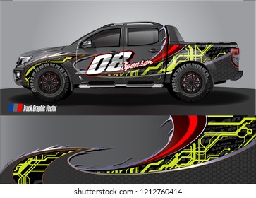 truck wrap design vector. abstract background for vehicle vinyl branding