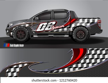 truck wrap design vector. abstract background for vehicle vinyl branding