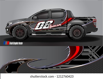 truck wrap design vector. abstract background for vehicle vinyl branding