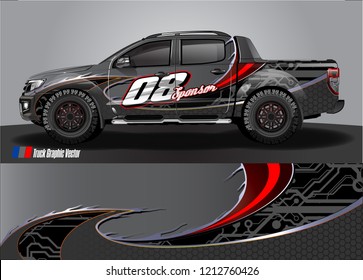 truck wrap design vector. abstract background for vehicle vinyl branding