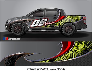 truck wrap design vector. abstract background for vehicle vinyl branding