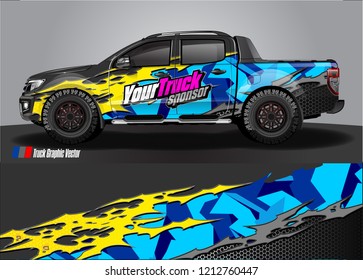truck wrap design vector. abstract background for vehicle vinyl branding