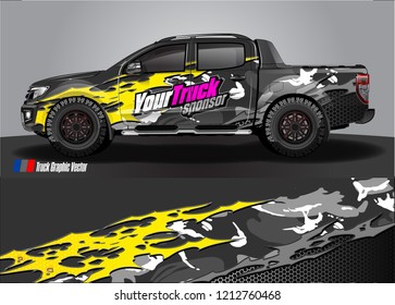truck wrap design vector. abstract background for vehicle vinyl branding