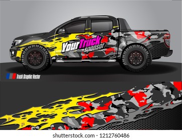 truck wrap design vector. abstract background for vehicle vinyl branding