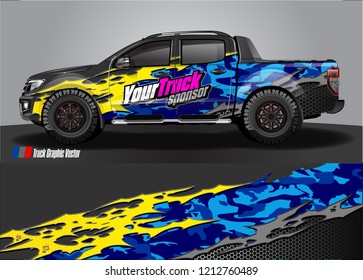 truck wrap design vector. abstract background for vehicle vinyl branding