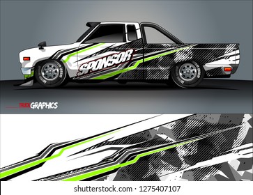 truck wrap design vector. abstract decal background for car, van, and other vehicle vinyl branding