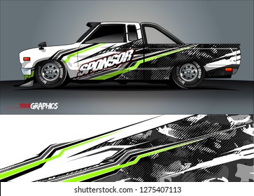 truck wrap design vector. abstract decal background for car, van, and other vehicle vinyl branding