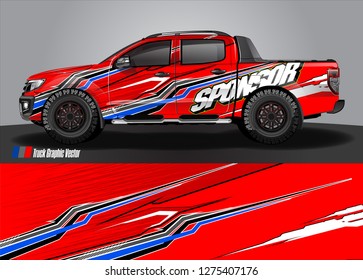 truck wrap design vector. abstract decal background for car, van, and other vehicle vinyl branding