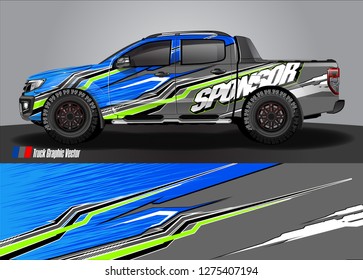 truck wrap design vector. abstract decal background for car, van, and other vehicle vinyl branding