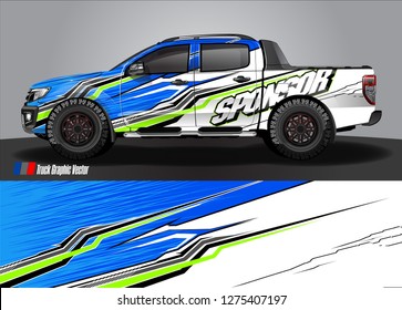 truck wrap design vector. abstract decal background for car, van, and other vehicle vinyl branding