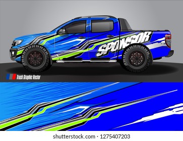 truck wrap design vector. abstract decal background for car, van, and other vehicle vinyl branding