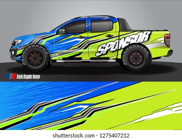 truck wrap design vector. abstract decal background for car, van, and other vehicle vinyl branding